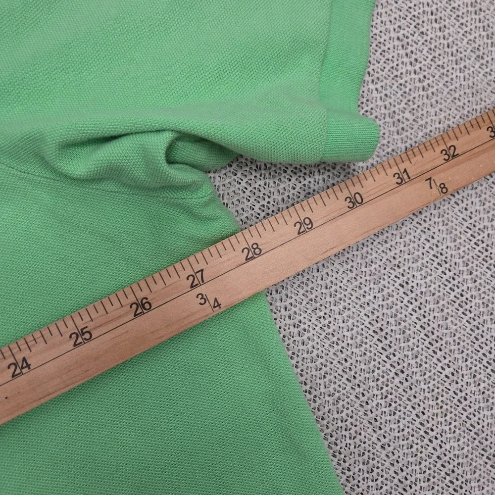 Polo Ralph Lauren Shirt Mens 2XLT Tall Green Short Sleeve Orange Pony Preppy